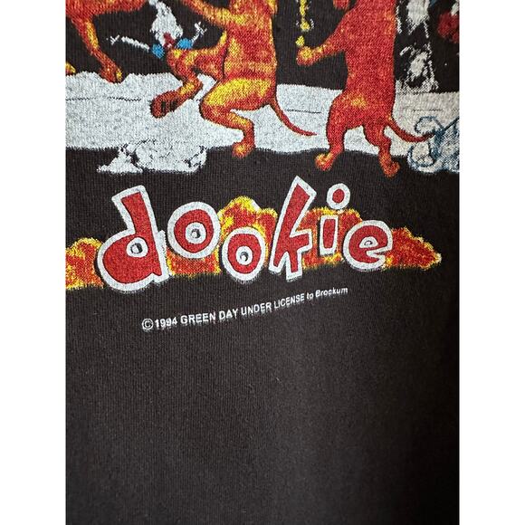 Green Day "Dookie Tour" 1994 Vintage Reprint Single Stitch Tultex Tag T-shirt - Picture 5 of 7